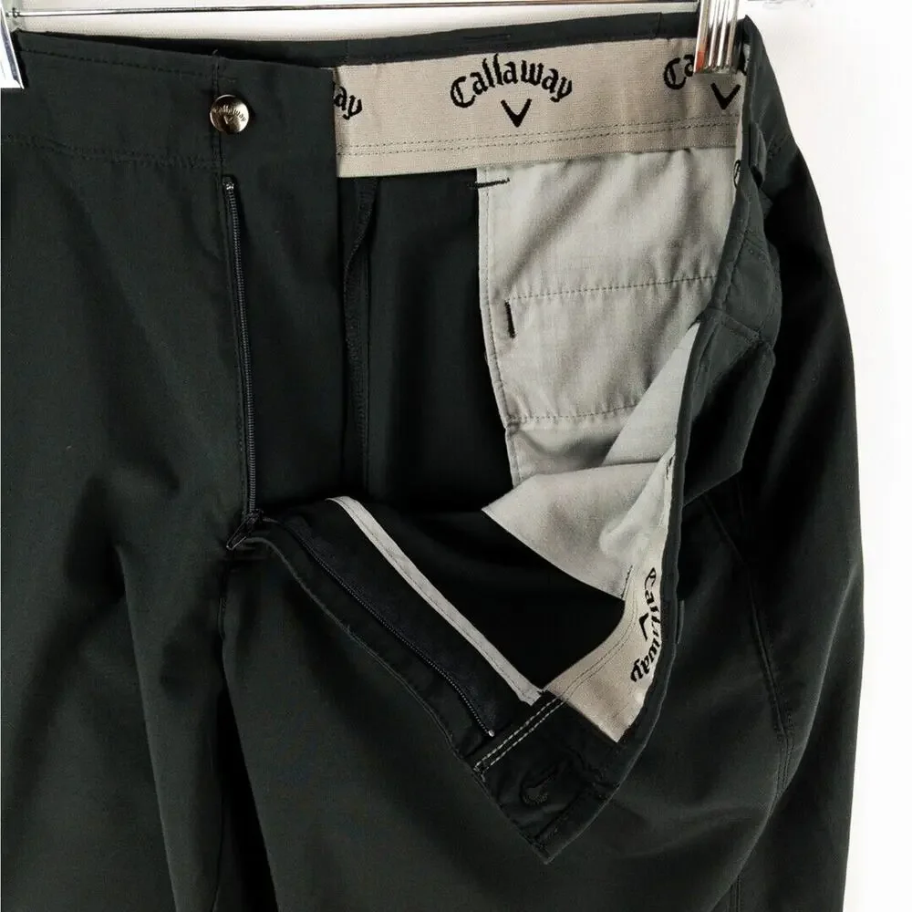 Callaway Golf Shorts Lot of 2 Mens 38x10 Flat Front Gray Black Stretch